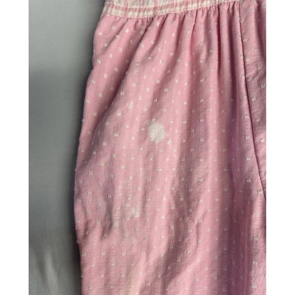 Vintage 80s/90s Pink And White OshKosh B'gosh Bubble Romper Overalls 18 Months